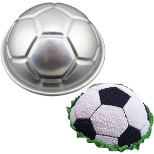 Silver Soccer Ball Cake Mould - bakeware bake house kitchenware bakers supplies baking