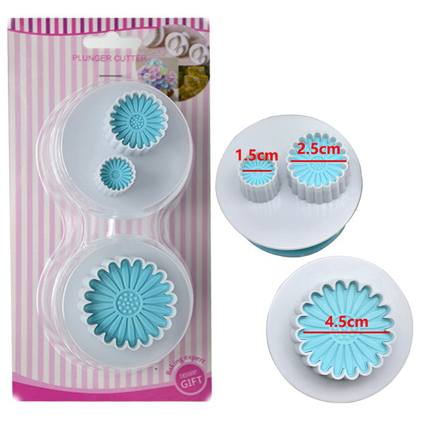 Sunflower Plunge Cutter Stamp Set - bakeware bake house kitchenware bakers supplies baking
