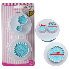 Sunflower Plunge Cutter Stamp Set - bakeware bake house kitchenware bakers supplies baking