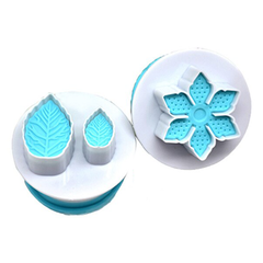 Flower and leaves Plunge Cutter Stamp - bakeware bake house kitchenware bakers supplies baking