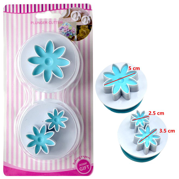 Daisy Plunge Cutter Stamp Set - bakeware bake house kitchenware bakers supplies baking
