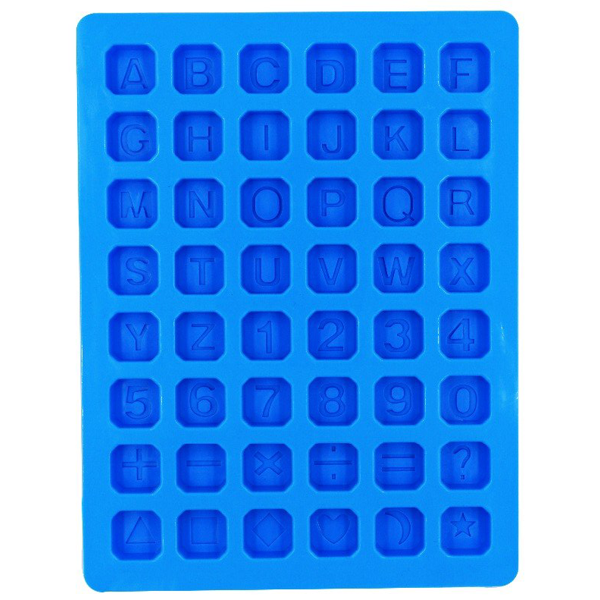 48 Cavity Alphabet Letter Number Math Sign Silicone Mold - bakeware bake house kitchenware bakers supplies baking