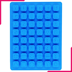 48 Cavity Alphabet Letter Number Math Sign Silicone Mold - bakeware bake house kitchenware bakers supplies baking