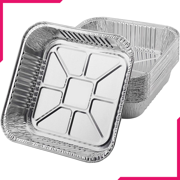 Disposable Aluminium Foil Container For Food 4pcs - bakeware bake house kitchenware bakers supplies baking