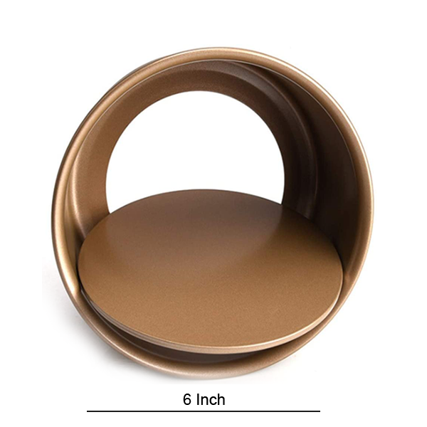 Round Gold Color non-stick Steel Cake Pan - bakeware bake house kitchenware bakers supplies baking