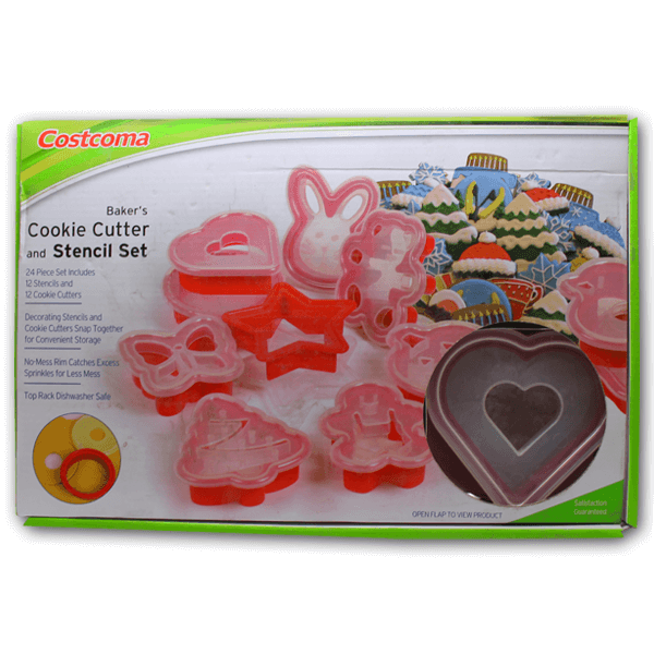 Costcoma Cookie Cutter and Stencil Set - bakeware bake house kitchenware bakers supplies baking