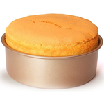 Round Gold Color Non-Stick Steel Cake Pan 8 Inches - bakeware bake house kitchenware bakers supplies baking