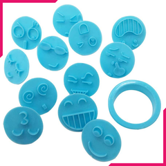 Emoji Stamps Cookie Cutter 13Pcs - bakeware bake house kitchenware bakers supplies baking