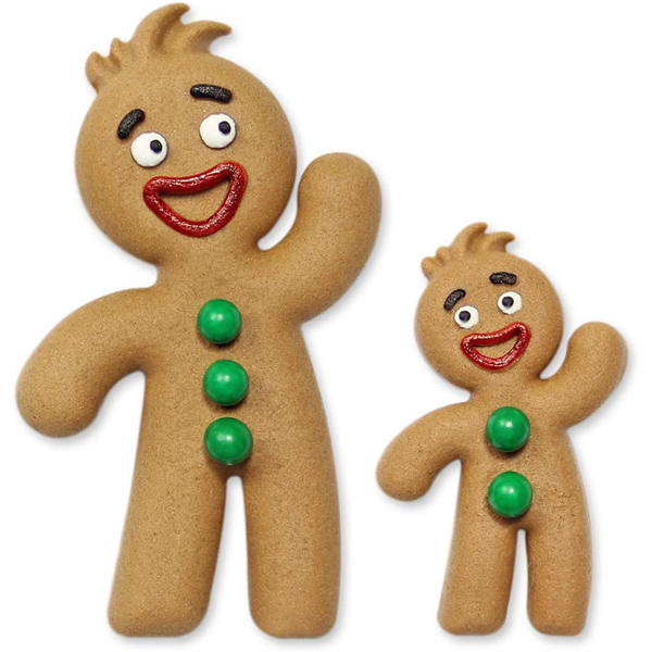 Gingerbread Man Fondant & Cookie Cutter 2Pcs - bakeware bake house kitchenware bakers supplies baking