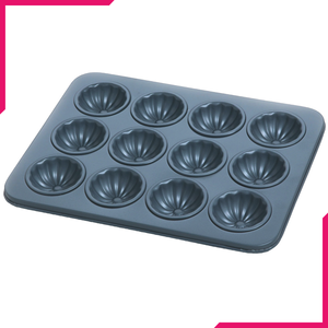 Floral Muffin Tray 12 Cavity - bakeware bake house kitchenware bakers supplies baking