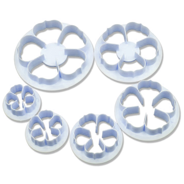 5 Petal Rose Cutter Set Of 6 - bakeware bake house kitchenware bakers supplies baking