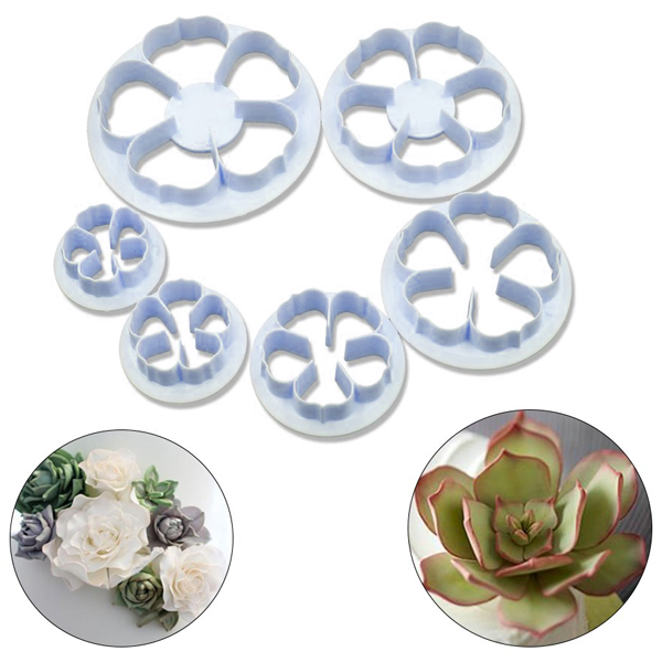 5 Petal Rose Cutter Set Of 6 - bakeware bake house kitchenware bakers supplies baking