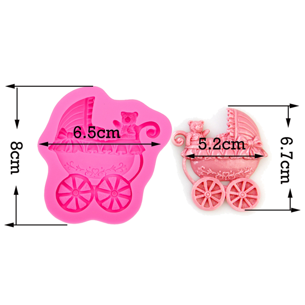3D baby stroller silicone mold - bakeware bake house kitchenware bakers supplies baking