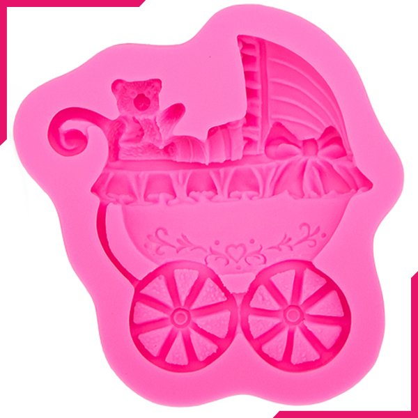 3D baby stroller silicone mold - bakeware bake house kitchenware bakers supplies baking