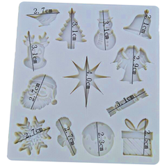 Christmas Embellishments Silicone Mold - bakeware bake house kitchenware bakers supplies baking