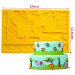3D Lace Zoo Silicone Embossing Mould - bakeware bake house kitchenware bakers supplies baking