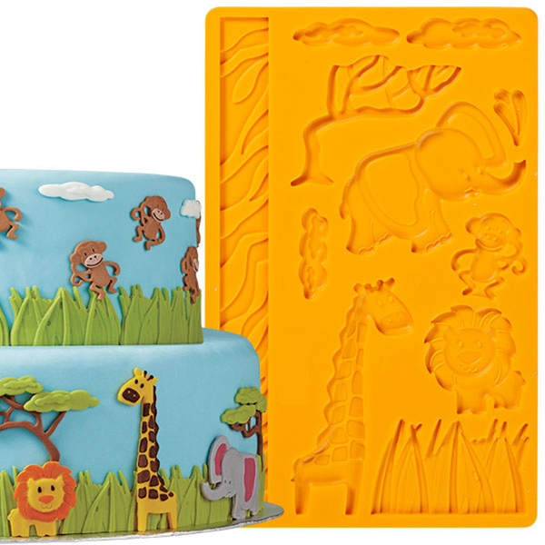 3D Lace Zoo Silicone Embossing Mould - bakeware bake house kitchenware bakers supplies baking