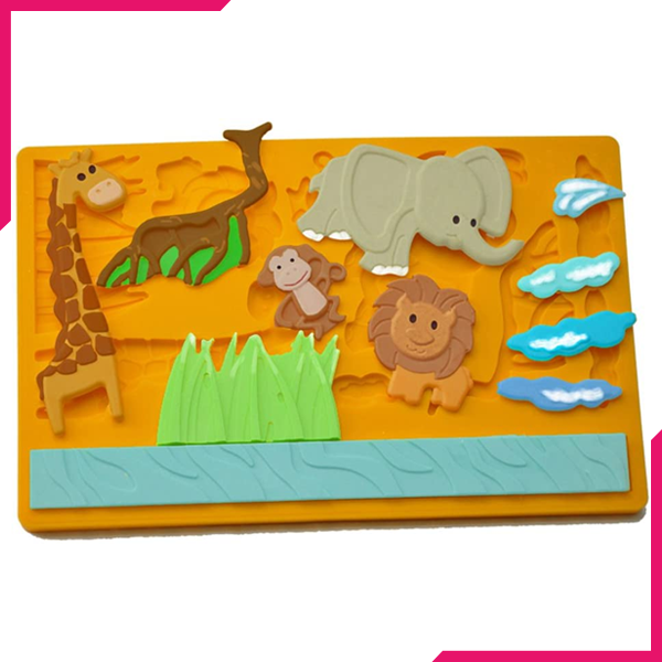 3D Lace Zoo Silicone Embossing Mould - bakeware bake house kitchenware bakers supplies baking