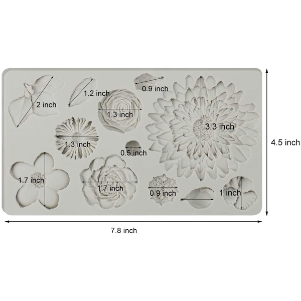 Buttercream Flowers Silicone Mold - bakeware bake house kitchenware bakers supplies baking