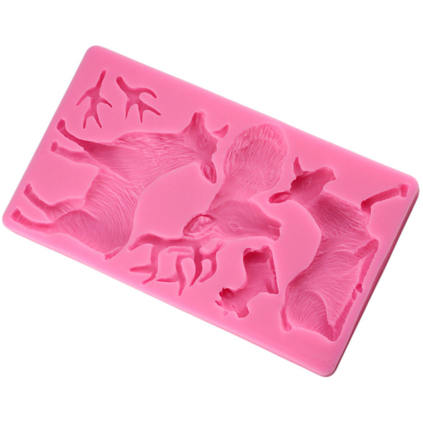 Deer Head 3D Silicone Mold - bakeware bake house kitchenware bakers supplies baking