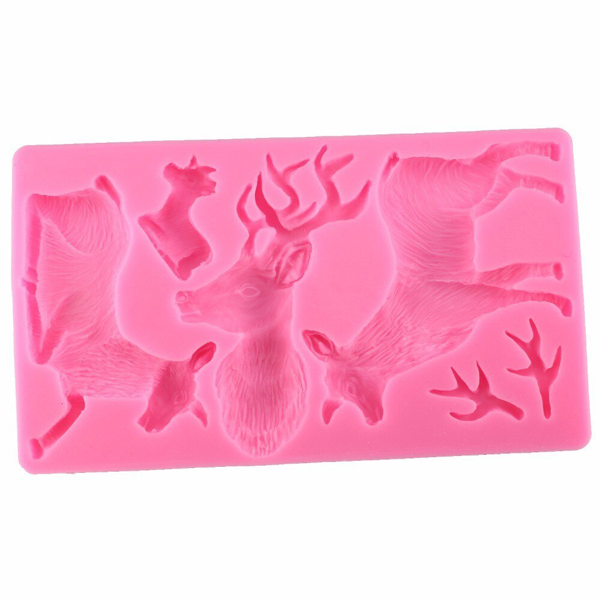 Deer Head 3D Silicone Mold - bakeware bake house kitchenware bakers supplies baking