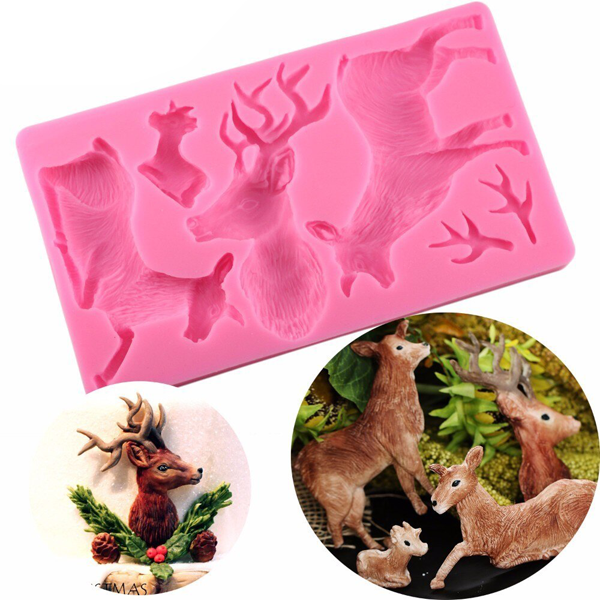 Deer Head 3D Silicone Mold - bakeware bake house kitchenware bakers supplies baking
