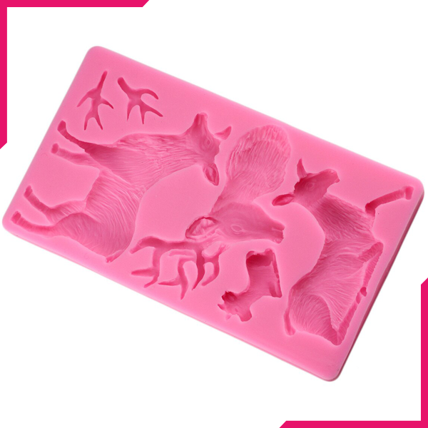 Deer Head 3D Silicone Mold - bakeware bake house kitchenware bakers supplies baking