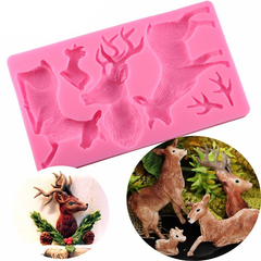 Deer Head 3D Silicone Mold - bakeware bake house kitchenware bakers supplies baking