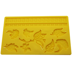 Silicone Flowers, Leaves & Lace Mold - bakeware bake house kitchenware bakers supplies baking