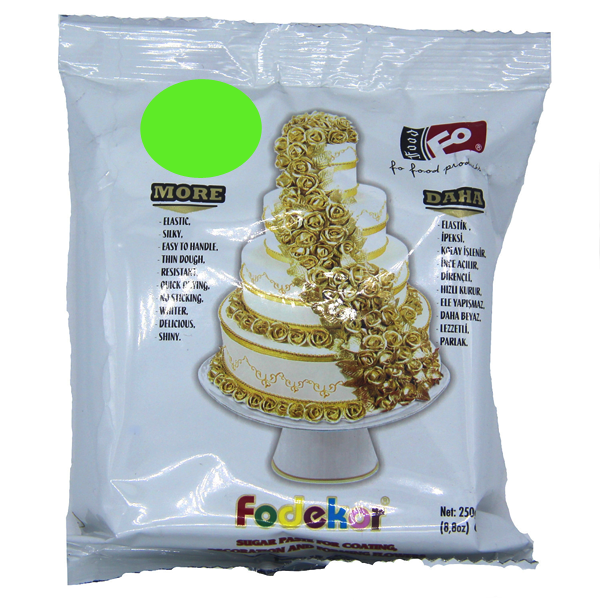Light Green Fondant Sugar Paste 250g Pack - bakeware bake house kitchenware bakers supplies baking