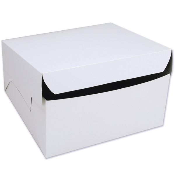 White Cake Box 10x10 Inches - bakeware bake house kitchenware bakers supplies baking