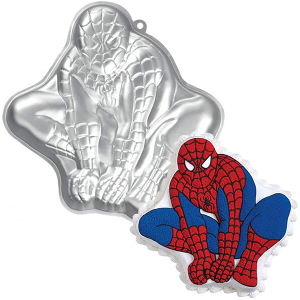 Silver Cartoon Cake Mould - Spiderman - bakeware bake house kitchenware bakers supplies baking