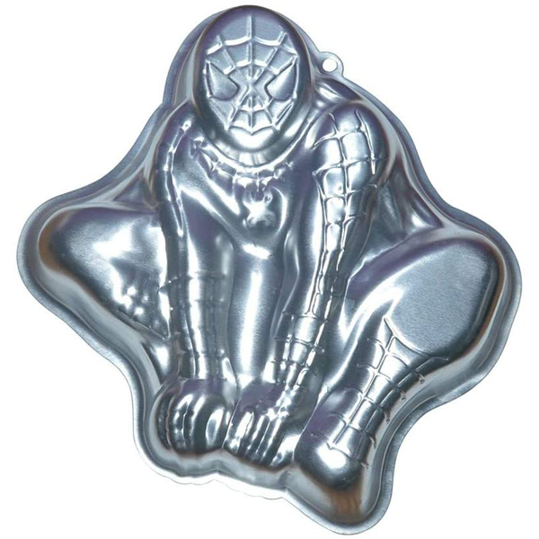 Silver Cartoon Cake Mould - Spiderman - bakeware bake house kitchenware bakers supplies baking