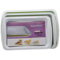 Outperform Carbon Steel Baking Tray 3 Pcs - bakeware bake house kitchenware bakers supplies baking