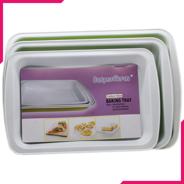 Outperform Carbon Steel Baking Tray 3 Pcs - bakeware bake house kitchenware bakers supplies baking
