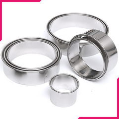 Round Cookie Cutter Steel 8 Pcs - bakeware bake house kitchenware bakers supplies baking