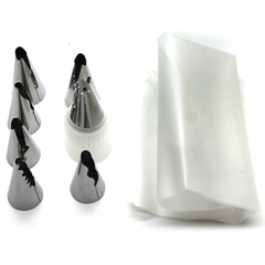 Piping Bag With 7 Nozzle/tip And Coupler Set - bakeware bake house kitchenware bakers supplies baking