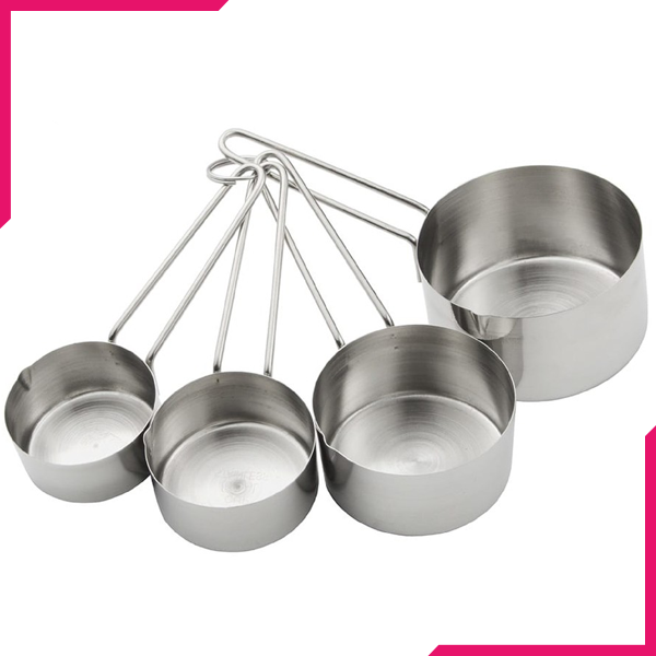 VOCEN Stainless Steel Measuring Cup 4Pcs - bakeware bake house kitchenware bakers supplies baking