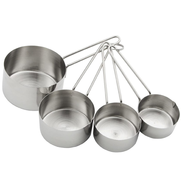 VOCEN Stainless Steel Measuring Cup 4Pcs - bakeware bake house kitchenware bakers supplies baking