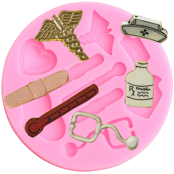 Nurse Theme Silicone Mold - bakeware bake house kitchenware bakers supplies baking