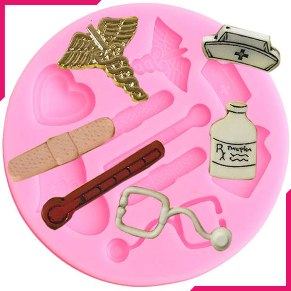 Nurse Theme Silicone Mold - bakeware bake house kitchenware bakers supplies baking