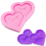 Mr & Mrs Heart Pillow Silicone Mold - bakeware bake house kitchenware bakers supplies baking