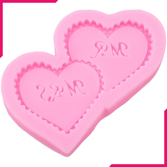 Mr & Mrs Heart Pillow Silicone Mold - bakeware bake house kitchenware bakers supplies baking