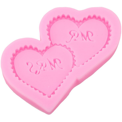 Mr & Mrs Heart Pillow Silicone Mold - bakeware bake house kitchenware bakers supplies baking