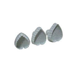 Embossed Heart Plunger Cutter Set - bakeware bake house kitchenware bakers supplies baking