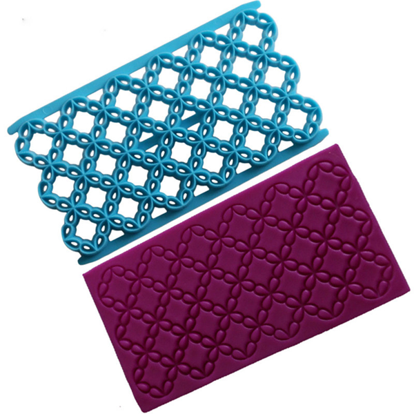 Fondant Net Stamp Flower Shaped - bakeware bake house kitchenware bakers supplies baking