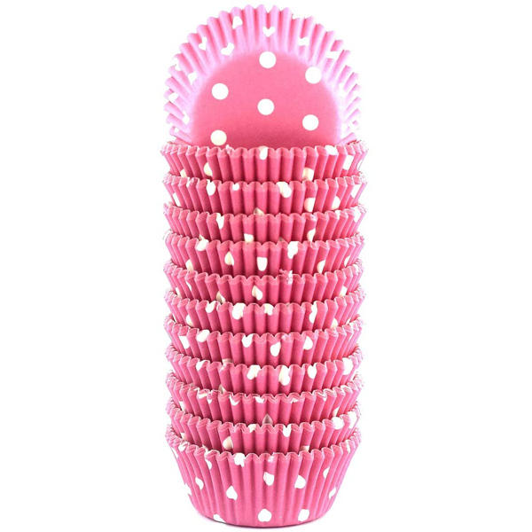Pink Dot Mini Cupcake Liners 200pcs - bakeware bake house kitchenware bakers supplies baking