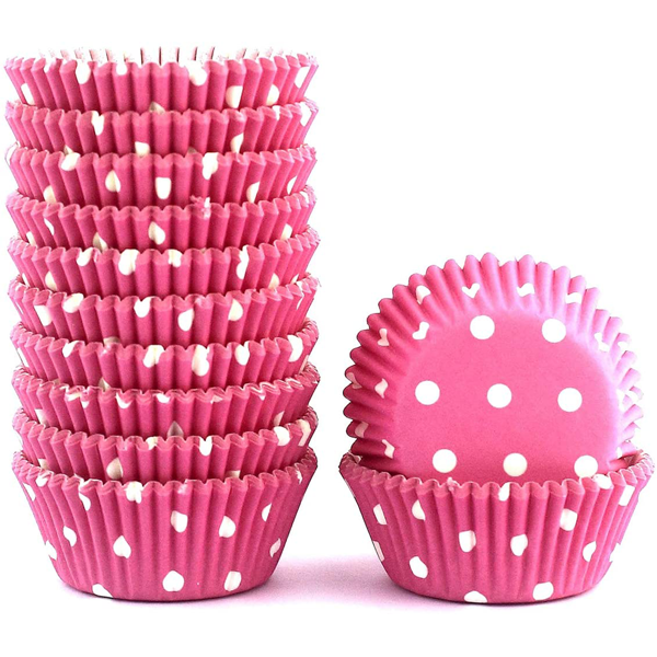 Pink Dot Mini Cupcake Liners 200pcs - bakeware bake house kitchenware bakers supplies baking