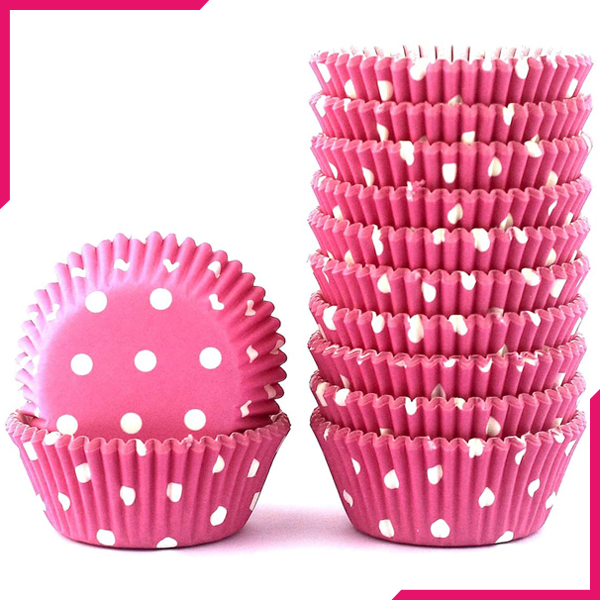 Pink Dot Mini Cupcake Liners 200pcs - bakeware bake house kitchenware bakers supplies baking