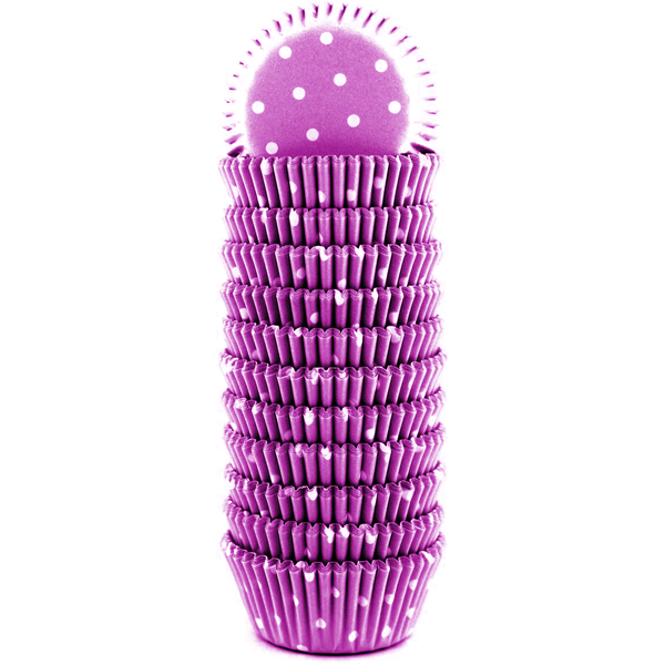 Purple Dot Mini Cupcake Liners 200pcs - bakeware bake house kitchenware bakers supplies baking